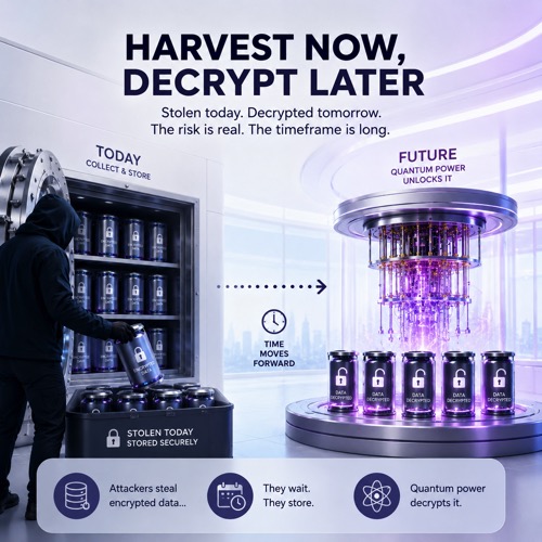 The danger is not only what attackers can decrypt now, but what they can steal now and unlock later.